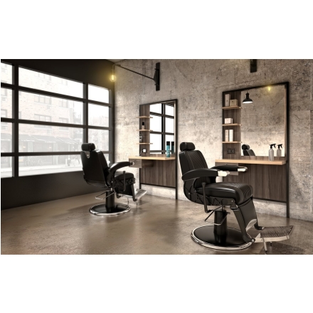 Fotel Barberski Hugo B Mirplay Czarny - 9